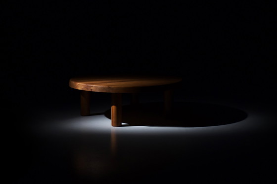 Image 1 of Splendido tavolino da caffè vintage T02M in legno di olmo di Pierre Chapo - Francia