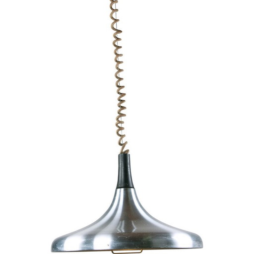 Vintage Tulip pendant lamp in chrome metal for Erco, Germany 1960