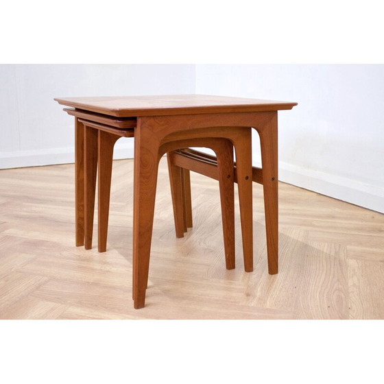 Image 1 of Mid-century teak nesting tables by Verner Pedersen for Vejen Bordfabrik, 1960s