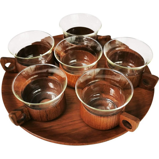 Juego de té y café vintage de Schott y Gen Mainz Jena Glas, Alemania, década de 1970