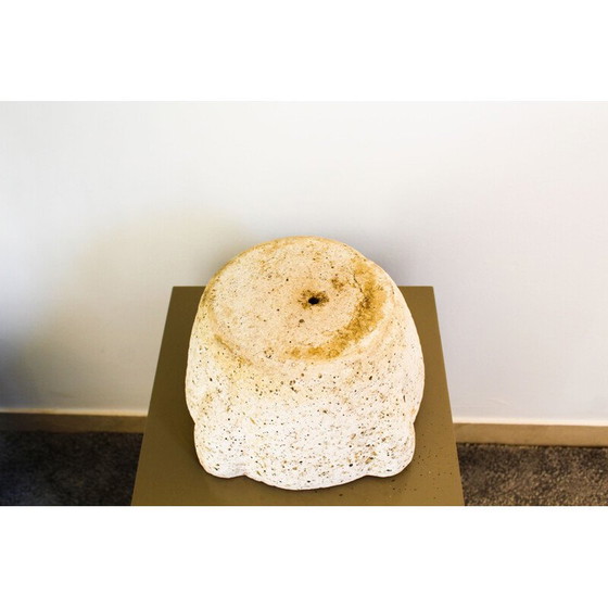 Image 1 of Vintage white porous stone vase, Italy 1900