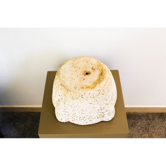 Image 1 of Vintage white porous stone vase, Italy 1900