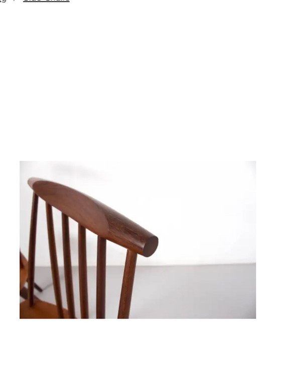 Image 1 of 2x FDB Møbelfabrik Teak Folke Palsson J77 Chairs