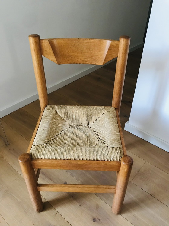 Image 1 of 4x Vintage Brutalist dining chair 1960s mid - Century