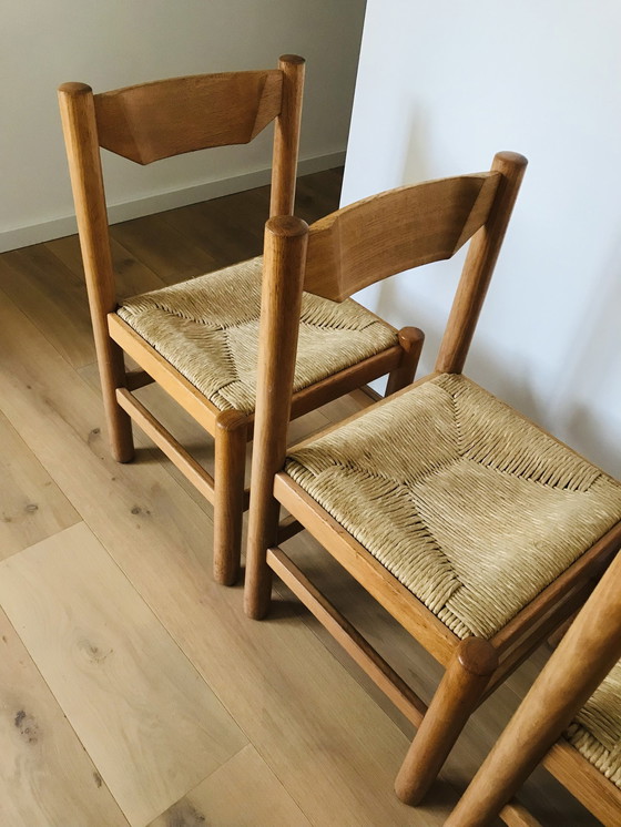 Image 1 of 4x Vintage Brutalist dining chair 1960s mid - Century