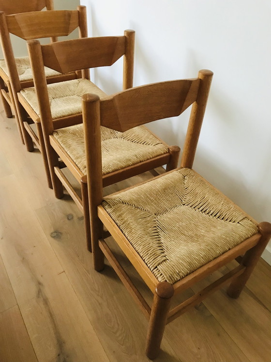 Image 1 of 4x Vintage Brutalist dining chair 1960s mid - Century