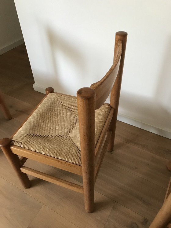 Image 1 of 4x Vintage Brutalist dining chair 1960s mid - Century