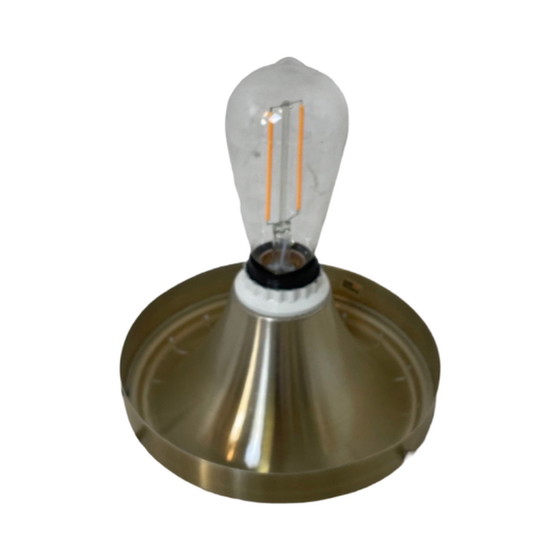 Image 1 of Space age Design - Dijkstra - Drop shaped  - Ceiling lamp or wall sconce - Smoked glass and Brass mount