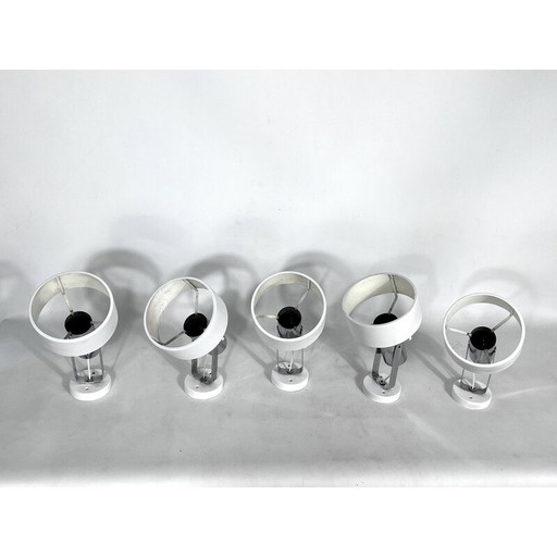Set of 5 vintage orientable wall lamps by Stilnovo Milano, Italy 1950s