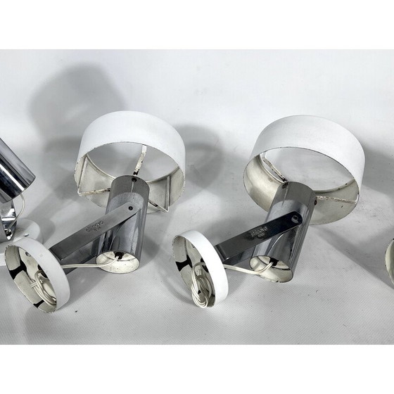 Image 1 of Set of 5 vintage orientable wall lamps by Stilnovo Milano, Italy 1950s