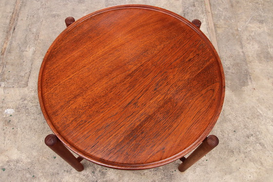 Image 1 of Vintage Hans J. Wegner AT35 Bijzettafel in teak Andreas Tuck,1945 Denemarken.