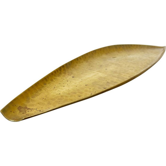 Image 1 of Piatto vintage in metallo e ottone, Germania anni '50