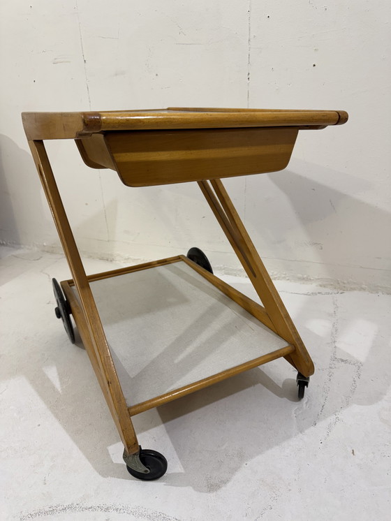 Image 1 of Bar Cart " Mobilo Pe03" By Cees Braakman For Pastoe, 1950S