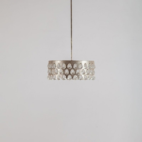 Image 1 of Lampadario vintage placcato argento di Palwa, Germania, 1970