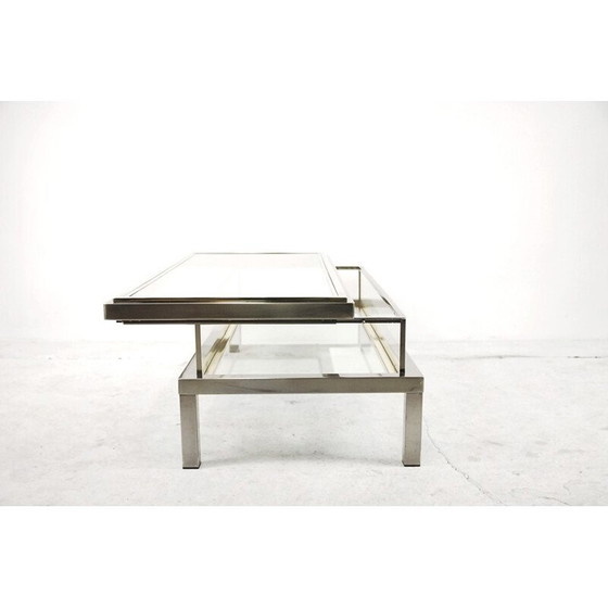 Image 1 of Vintage coffee table with glass cabinet by Maison Jansen, France 1970