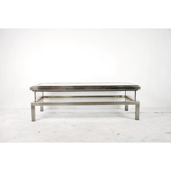 Image 1 of Vintage coffee table with glass cabinet by Maison Jansen, France 1970