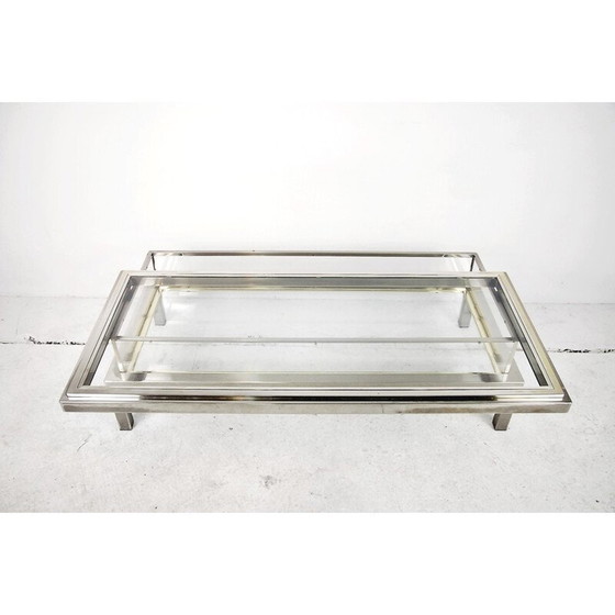 Image 1 of Vintage coffee table with glass cabinet by Maison Jansen, France 1970