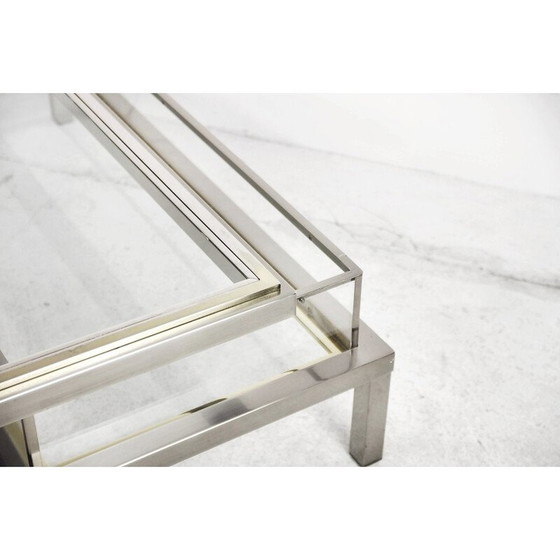 Image 1 of Vintage coffee table with glass cabinet by Maison Jansen, France 1970