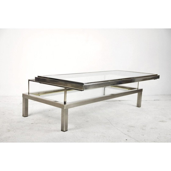 Image 1 of Vintage coffee table with glass cabinet by Maison Jansen, France 1970