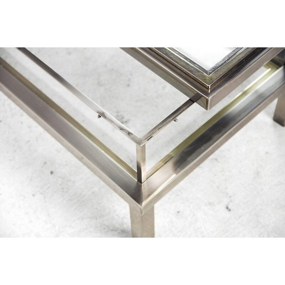 Image 1 of Vintage coffee table with glass cabinet by Maison Jansen, France 1970