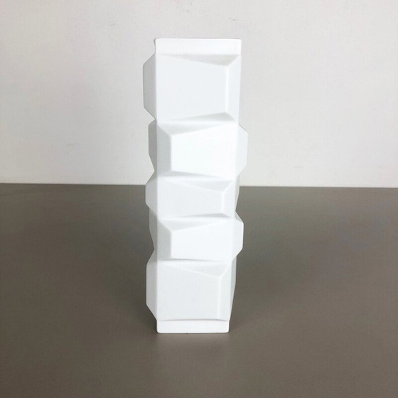 Image 1 of Vaso vintage OP Art in porcellana tedesca di Heinrich Fuchs per Hutschenreuther