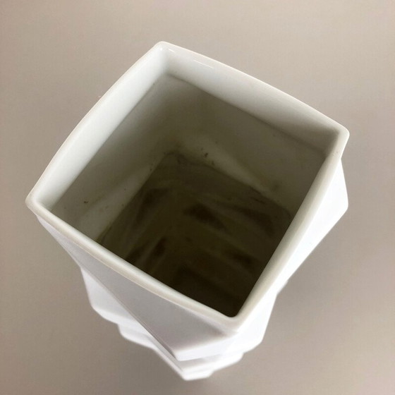 Image 1 of Vaso vintage OP Art in porcellana tedesca di Heinrich Fuchs per Hutschenreuther