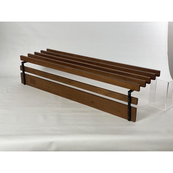 Image 1 of Vintage teak and aluminum coat rack, 1960