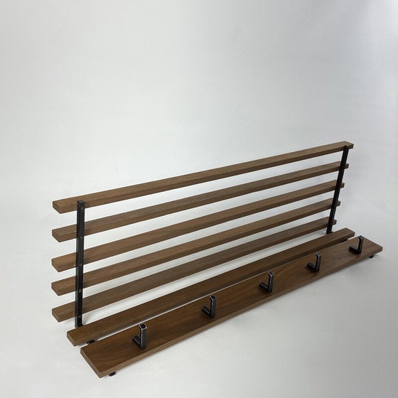 Image 1 of Vintage teak and aluminum coat rack, 1960