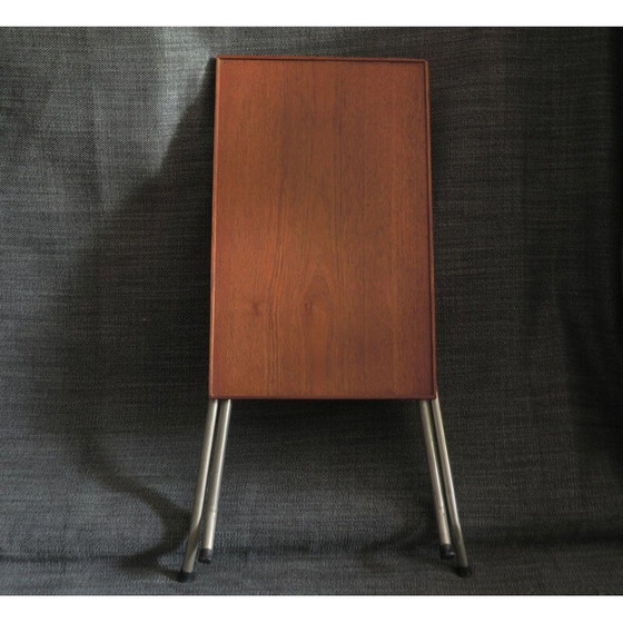 Image 1 of Vintage Danish Teak and Aluminium Adjustable Table 1960s