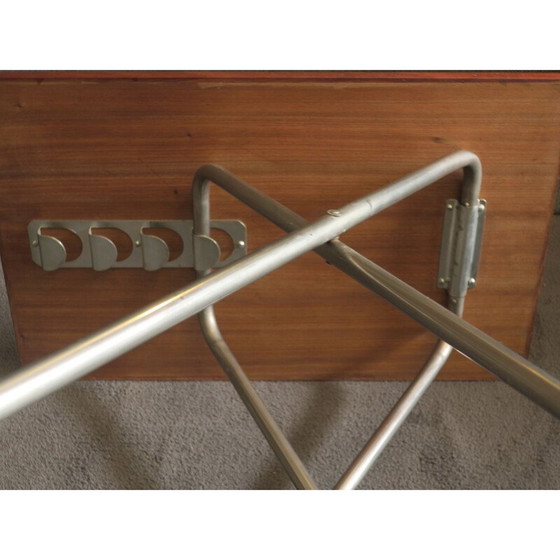 Image 1 of Vintage Danish Teak and Aluminium Adjustable Table 1960s