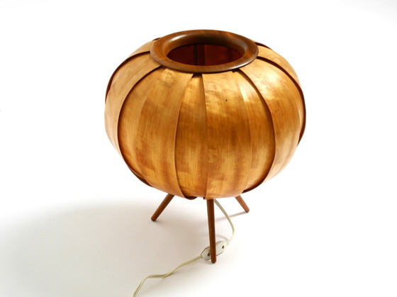 Image 1 of Lámpara trípode checa grande de los años 60 de chapa de madera de Stanislav Kučera para Úluv