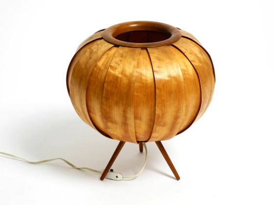 Image 1 of Lámpara trípode checa grande de los años 60 de chapa de madera de Stanislav Kučera para Úluv