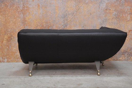 Image 1 of NEW upholstered black leather Montis Quintus Chaise Longue