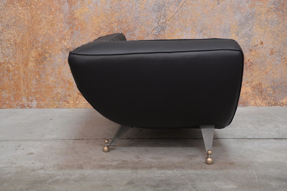 Image 1 of NEW upholstered black leather Montis Quintus Chaise Longue