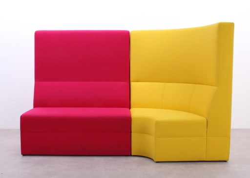 Casala Palau Bricks bench yellow pink 2-piece