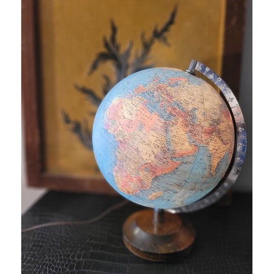 Image 1 of Vintage cardboard globe by Globes Taride, France 1960