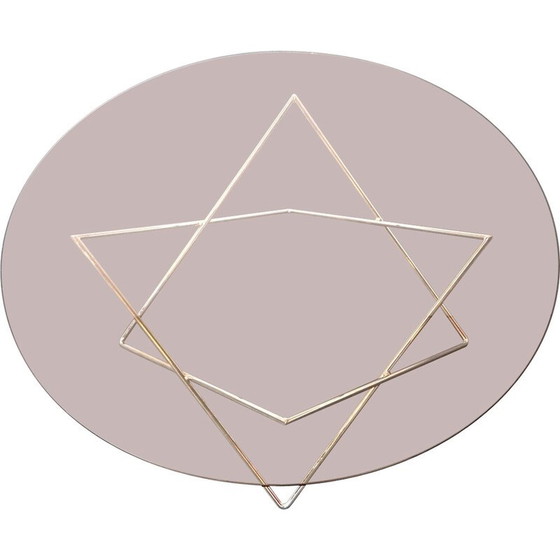 Image 1 of Tavolino da caffè vintage in vetro fumé e metallo, Germania 1970