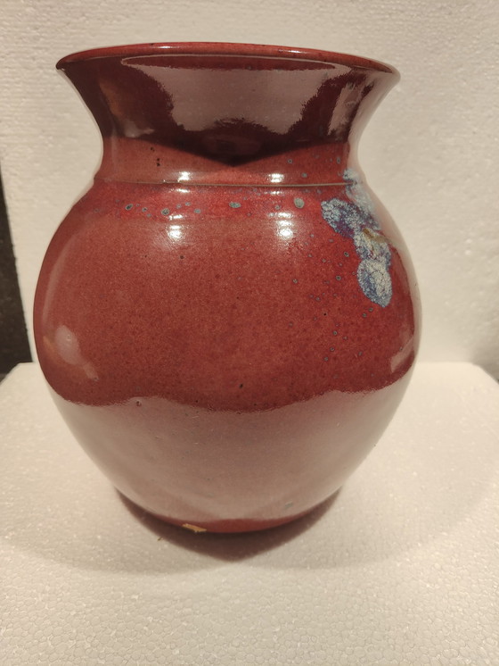 Image 1 of Leo Martens Vase Sang De Boeuf Glaze Very Fine