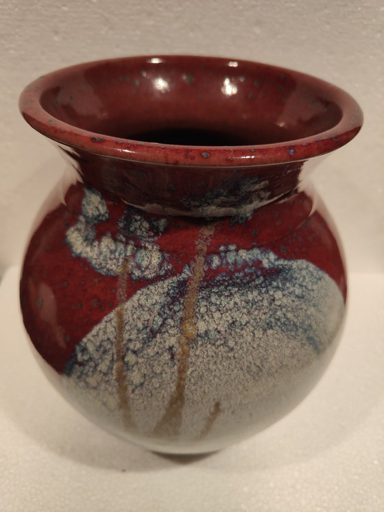 Image 1 of Leo Martens Vase Sang De Boeuf Glaze Very Fine