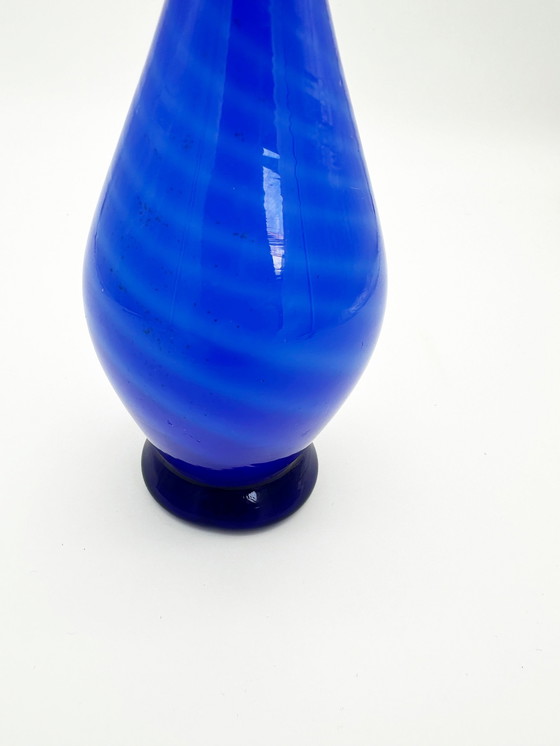 Image 1 of Mouth-blown glass swirl vase