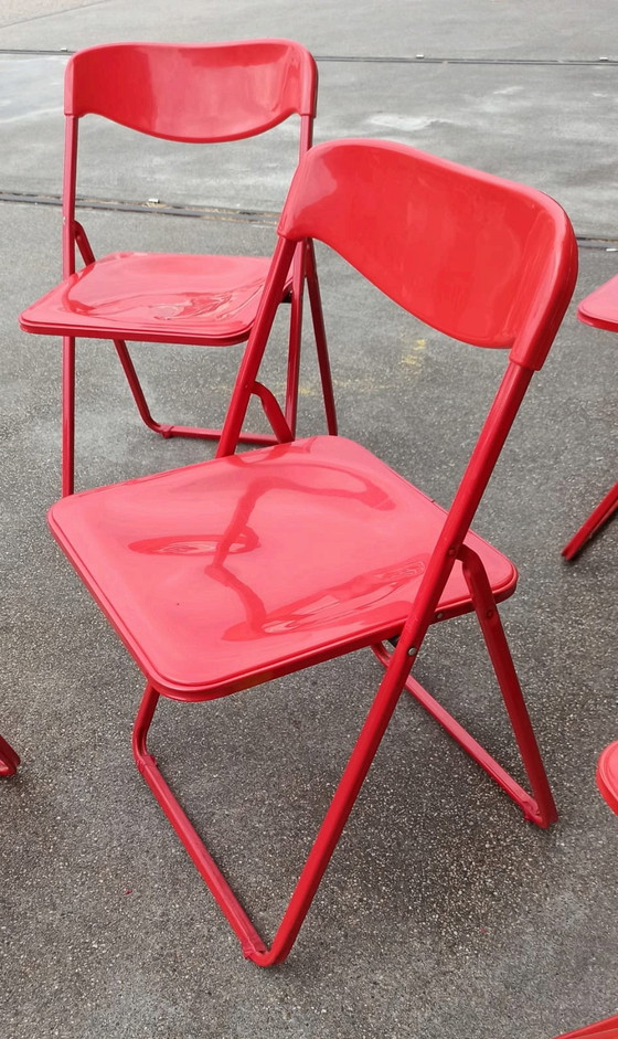 Image 1 of 5 Italiaans klapstoelen, rood