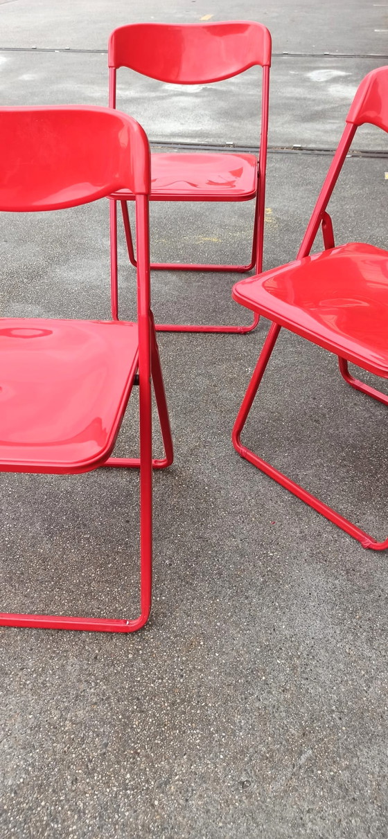 Image 1 of 5 Italiaans klapstoelen, rood