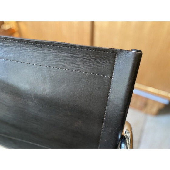 Image 1 of Pair of vintage Klinte brown leather armchairs by Tord Bjorklund for Ikea, Sweden 1980