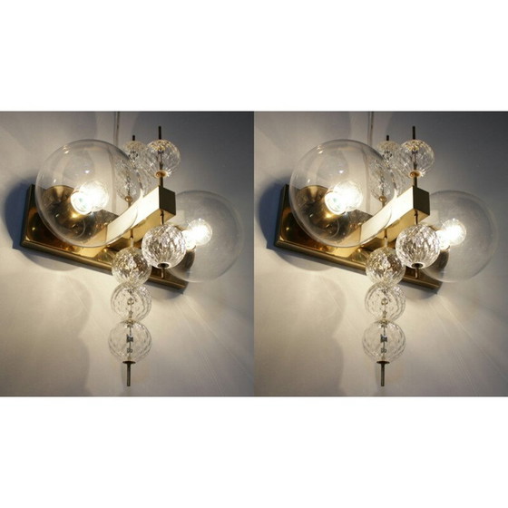 Image 1 of Pair of vintage wall lamp by Kamenický Šenov, Czechoslovakia 1970