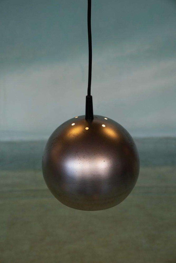 Image 1 of Space age globe lamp 1970s, brutalist eyeball globe lamp