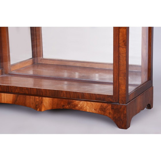 Image 1 of Vintage Biedermeier display cabinet in walnut and solid spruce, 1830s