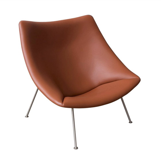 Image 1 of Easy Chair F157 In Brown Leather  