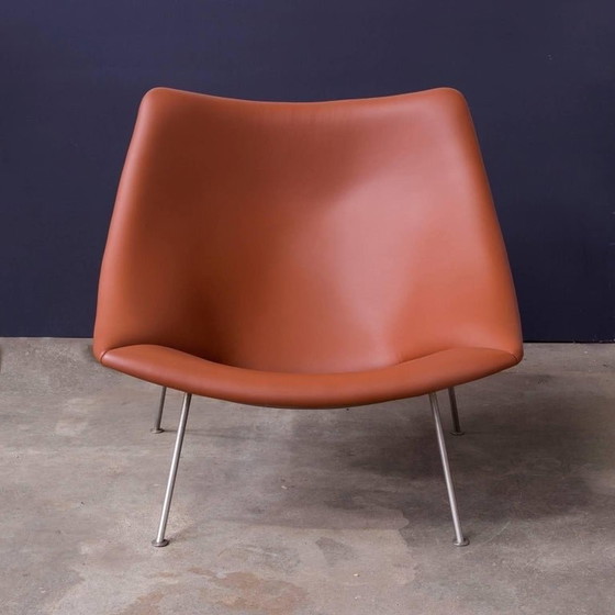 Image 1 of Easy Chair F157 In Brown Leather  