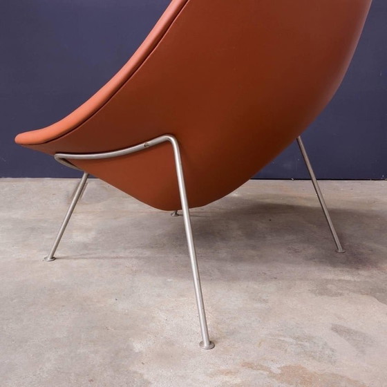 Image 1 of Easy Chair F157 In Brown Leather  