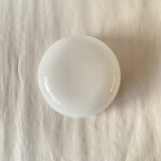 Large Half Spherical Half Moon Wall Light 25 Cm White Opaline Glass 1960 1970